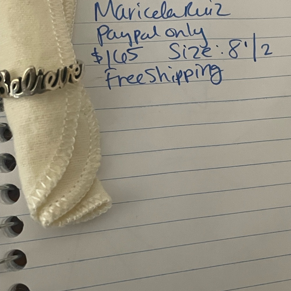 James Avery Silver Believe Ring